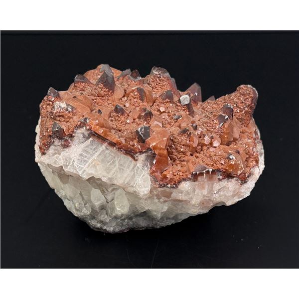 Red Hematite Quartz Crystal Cluster