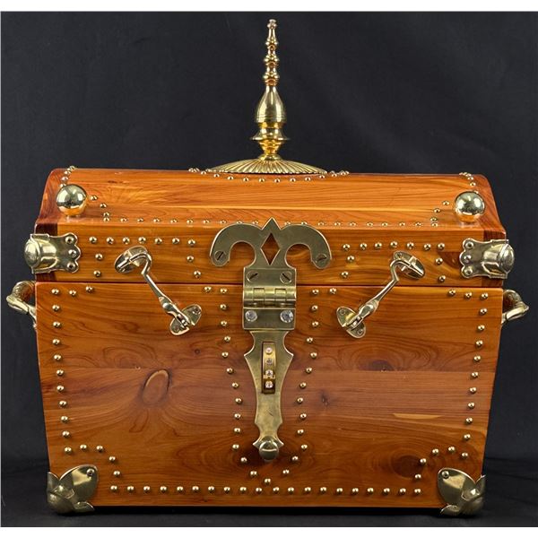 Custom Made Cedar Treasure Chest Lockbox Coffer