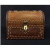 Image 1 : Custom Made Walnut Treasure Chest Lockbox Coffer