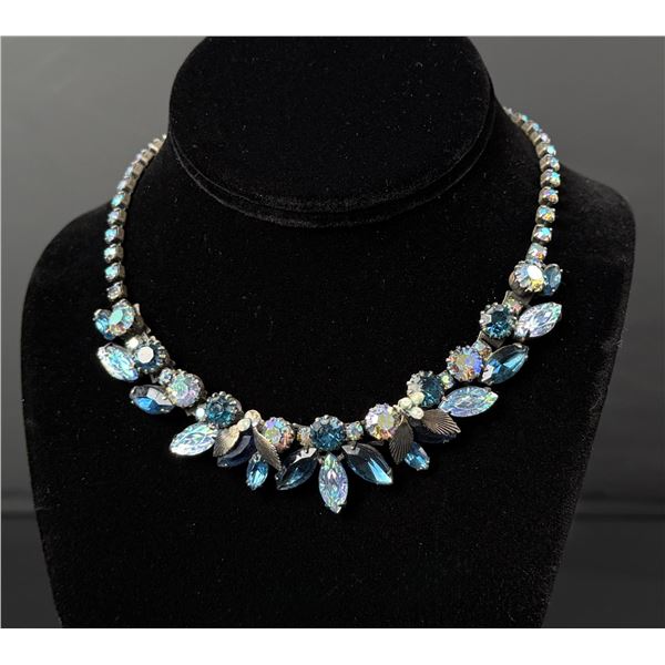Aurora Borealis Rhinestone Costume Necklace