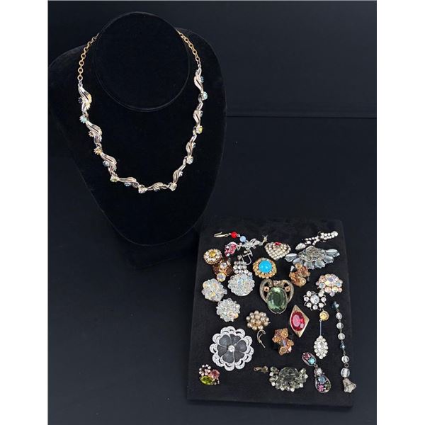 Collection of Rhinestone Costume Jewelry