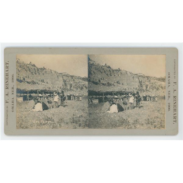 F.A. Rinehart Dog Feast Indian Stereoview