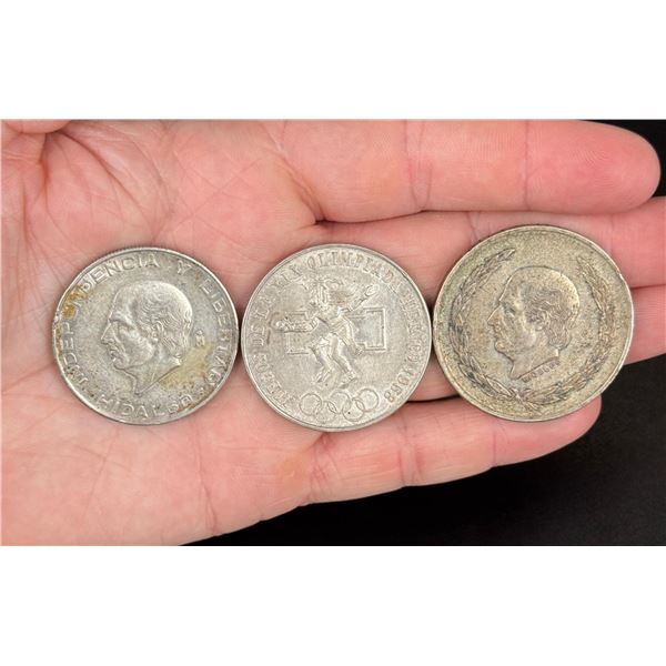 Three Silver Coins from Mexico
