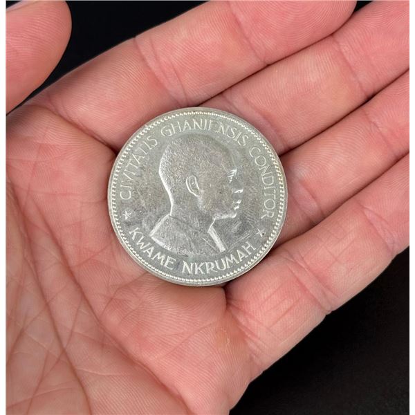 1958 Ghana 10 Shillings Silver Coin