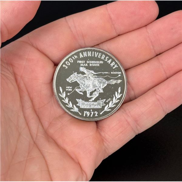 1972 Boston Post Road 300th Silver Art Round