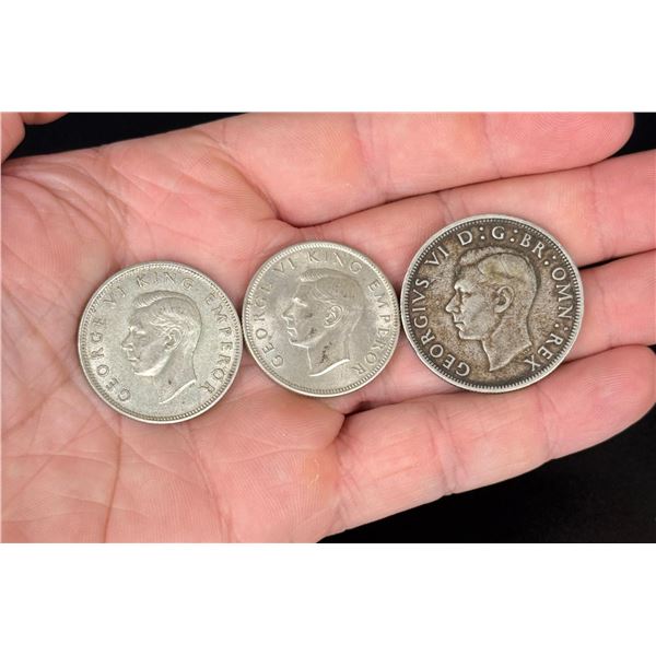 George VI New Zealand British Silver Coins
