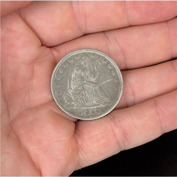 1846 Seated Liberty Silver Half Dollar Coin
