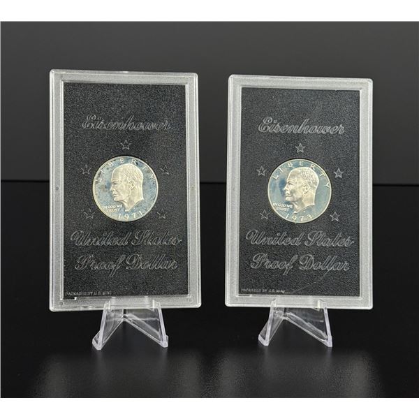 1971 1973 Eisenhower Silver Proof Dollars