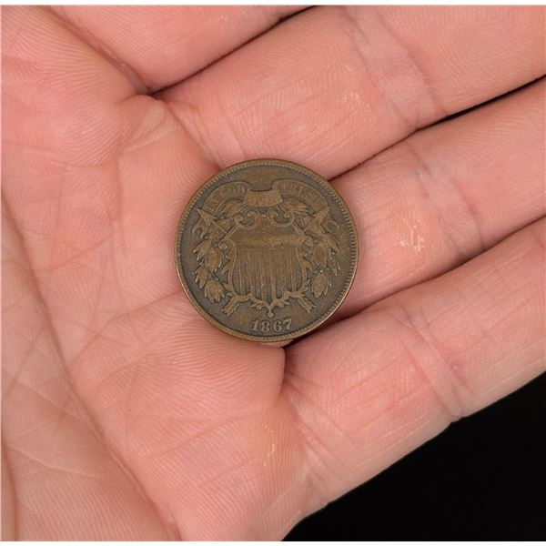 1867 Two Cent Piece American Coin