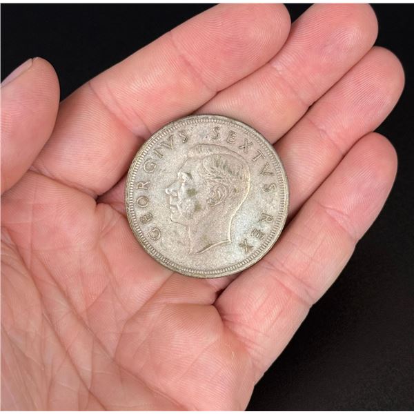 1952 South African 5 Shillings Silver Coin