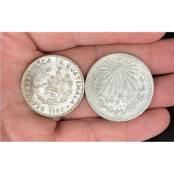Guatemala & Mexico Silver Coin Lot