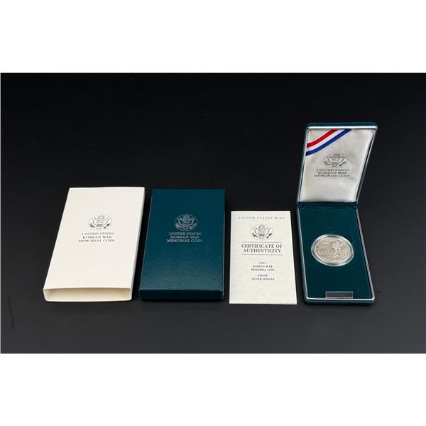 1991 Korean War Memorial Silver Dollar