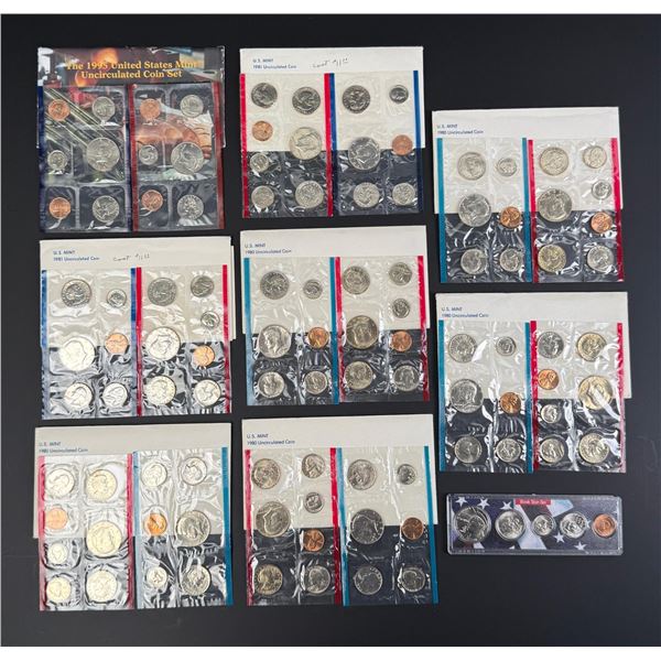 Collection of US Mint Uncirculated Coin Sets