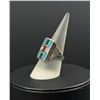 Image 2 : Navajo Sterling Silver Chip Inlay Ring