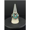 Image 1 : Navajo Sterling Silver Turquoise Horseshoe Ring