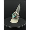 Image 2 : Navajo Sterling Silver Turquoise Horseshoe Ring