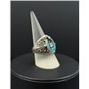 Image 3 : Navajo Sterling Silver Turquoise Horseshoe Ring