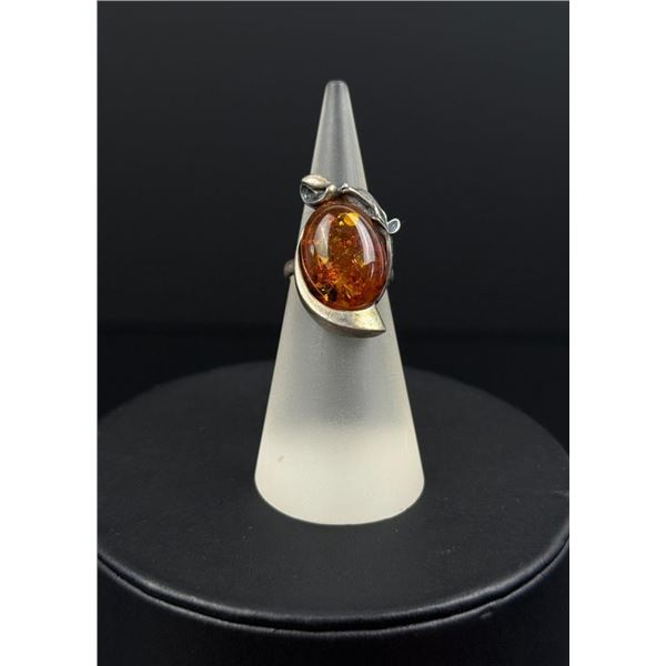 Sterling Silver Baltic Amber Ring