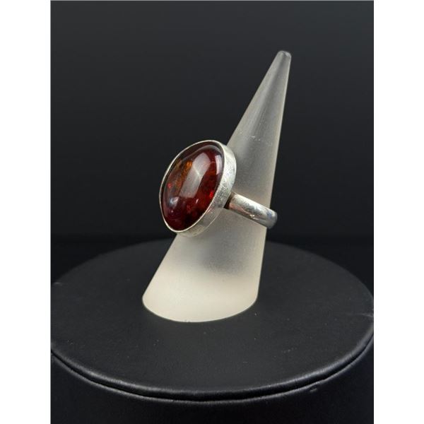 Sterling Silver Baltic Amber Ring