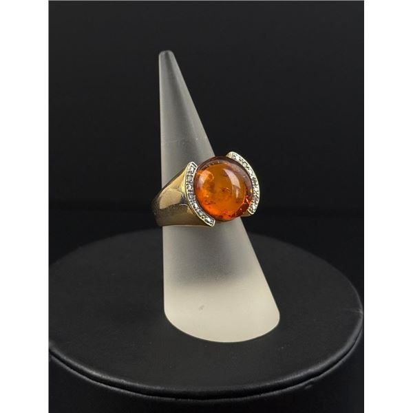 Sterling Silver Baltic Amber Ring