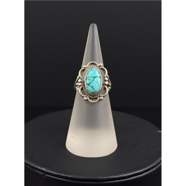 Navajo Sterling Silver Turquoise Ring