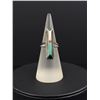 Image 1 : Zuni Sterling Silver Turquoise Pearl Ring