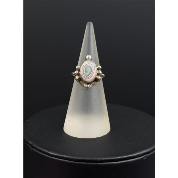 Marc Roanhorse Crawford Sterling Abalone Ring