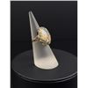 Image 2 : 14K Gold Chinese Jadeite Leaf Ring