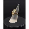 Image 3 : 14K Gold Chinese Jadeite Leaf Ring