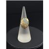 Image 4 : 14K Gold Chinese Jadeite Leaf Ring