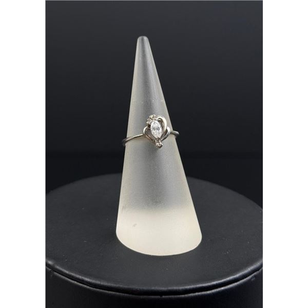 14K Gold Marquise Diamond Ring