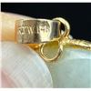 Image 3 : 14K Gold RJW Chinese Jade Donut Pendant