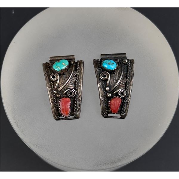 Johnson Yazzie Navajo Sterling Silver Watch Tips