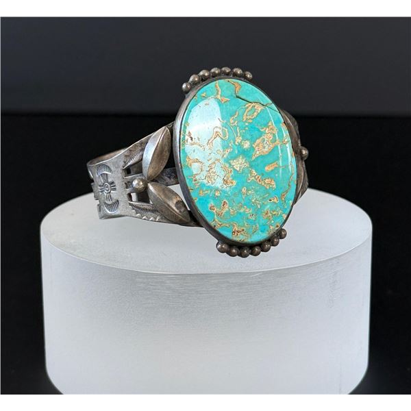 Navajo Sterling Silver Turquoise Bracelet