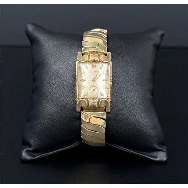 10K Gold Plate Bulova Watch Co 6BA Watch