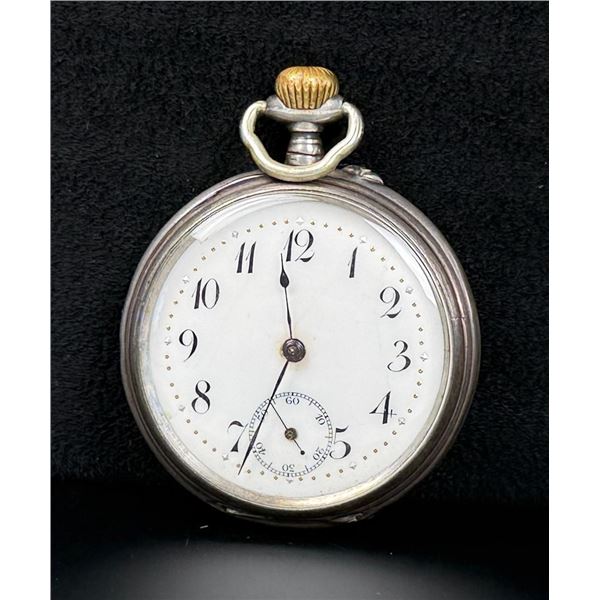 .835 Silver Cased Swiss Pocket Watch