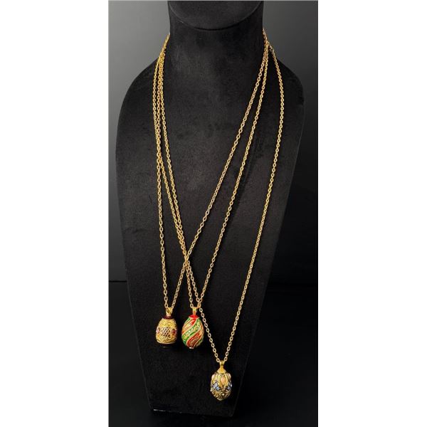 Joan Rivers Faberge Enameled Egg Necklaces