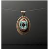 Image 1 : Zuni Sterling Silver Turquoise Pendant