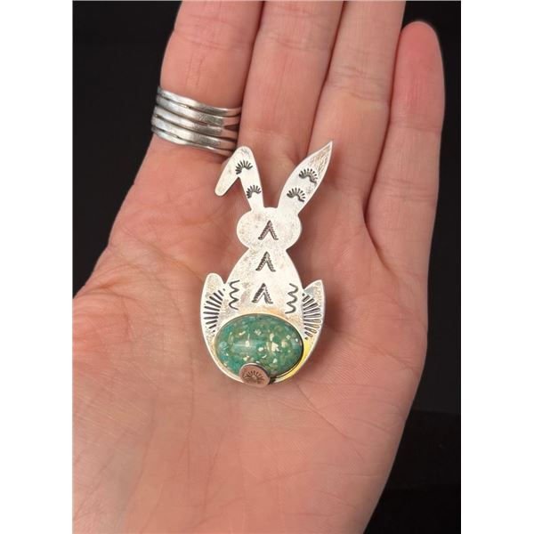 Carolyn Pollack Sterling Jelly Belly Bunny Brooch