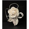 Image 1 : Sterling Silver Filigree Flower Brooch