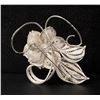 Image 2 : Sterling Silver Filigree Flower Brooch