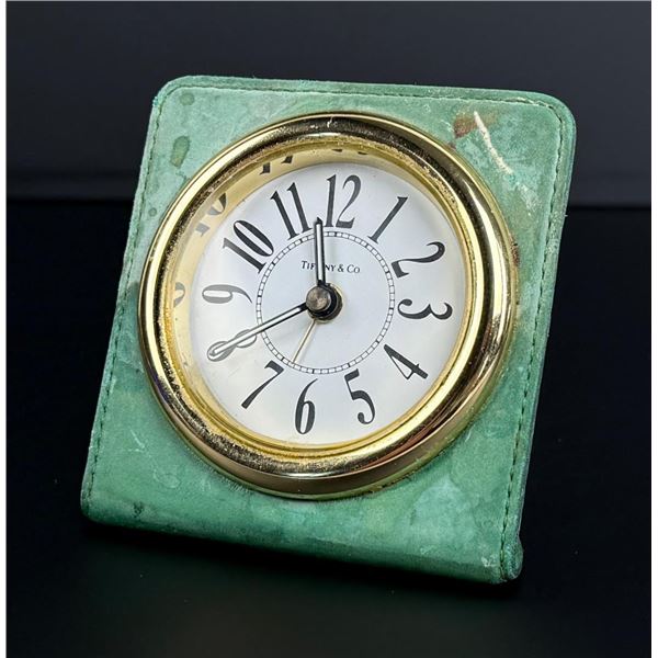 Tiffany & Co Leather Quartz Travel Clock