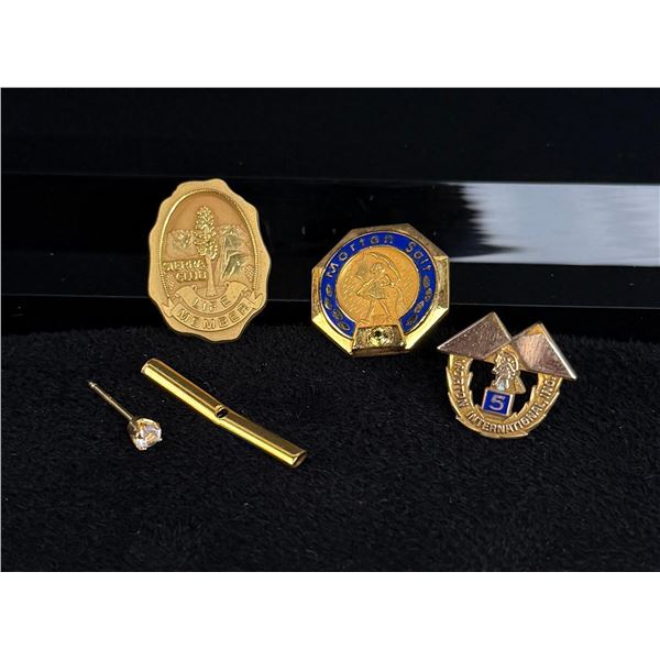 Collection of Gold Filled Service Pins
