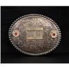 Image 1 : Gold Filled Cowboy Ranch Brand Belt Buckle