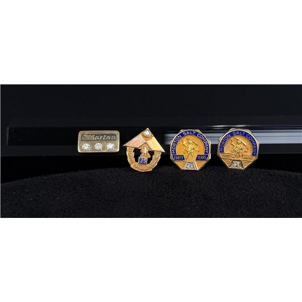 Morton Salt 10k Gold Employee Service Pins