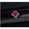 Image 1 : Spaulding & Co Platinum and Ruby Cross Pin