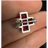 Image 2 : Spaulding & Co Platinum and Ruby Cross Pin
