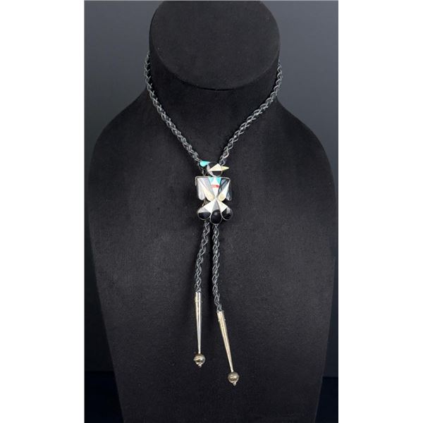 Zuni Sterling Silver Thunderbird Bolo Tie
