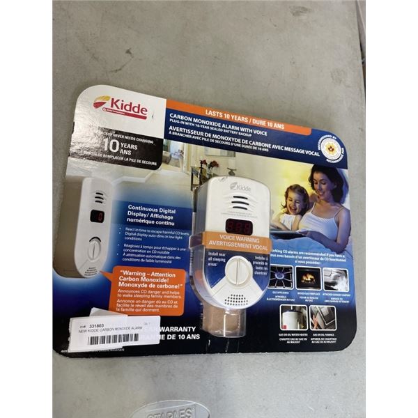 NEW KIDDE CARBON MONOXIDE ALARM WITH VOICE