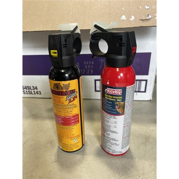 12 CANS BEAR SPRAY. 6 CANS EXP 2029. 6 CANS EXP 2030